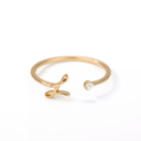 L Gold Initial Letter Ring