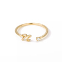 N Gold Initial Letter Ring