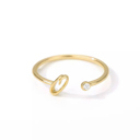 O Gold Initial Letter Ring