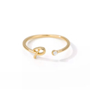 P Gold Initial Letter Ring