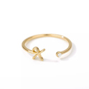 X Gold Initial Letter Ring