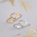 Gold Heart 6 Heart and Love Rings