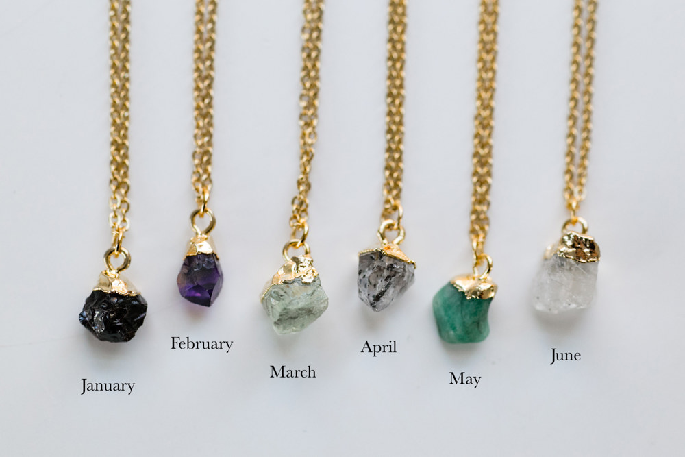 Natural Gemstone Birthstone Necklace