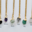 January Natural Gemstone Birthstone Necklace