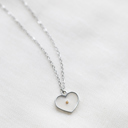 Silver Heart Mustard Seed Necklaces