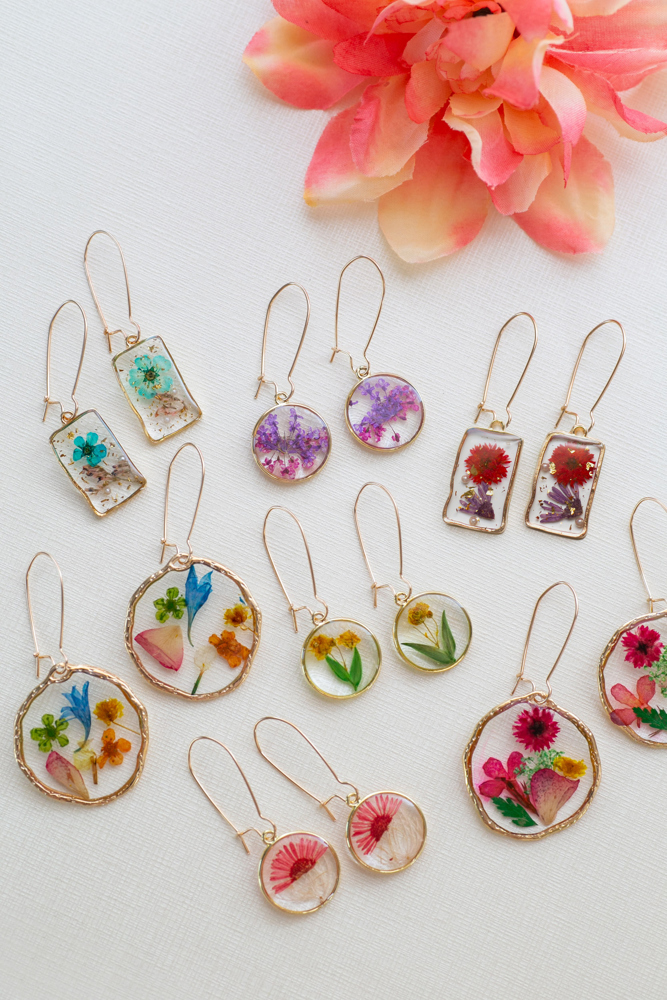 Pressed Flower Earrings