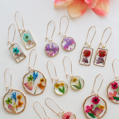 Pressed Flower Earrings