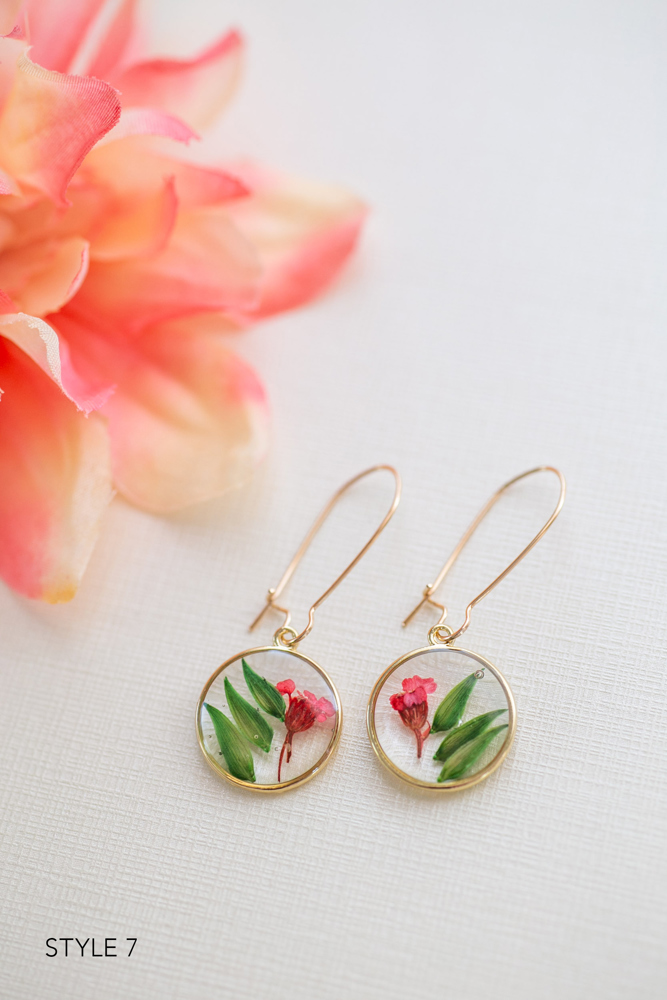 Pressed Flower Earrings