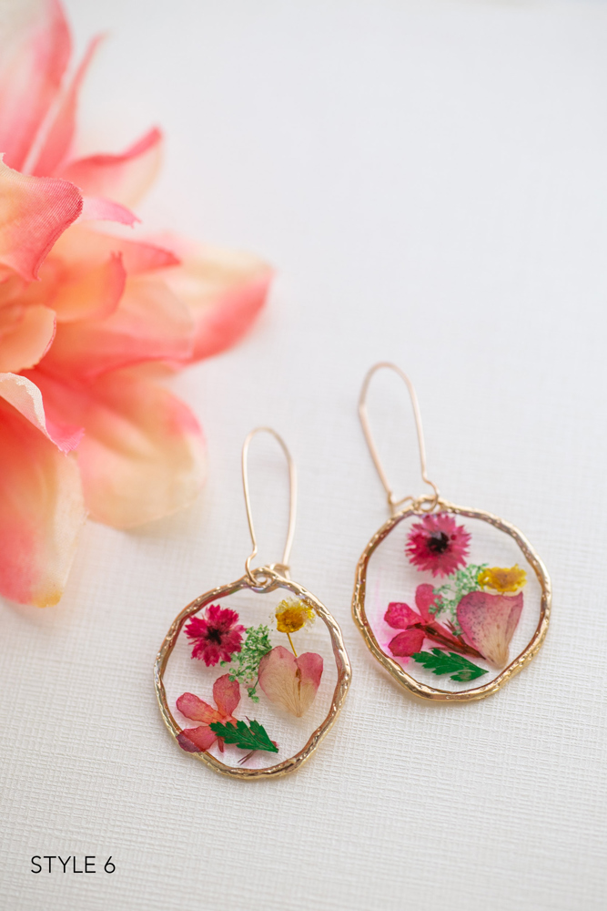 Pressed Flower Earrings