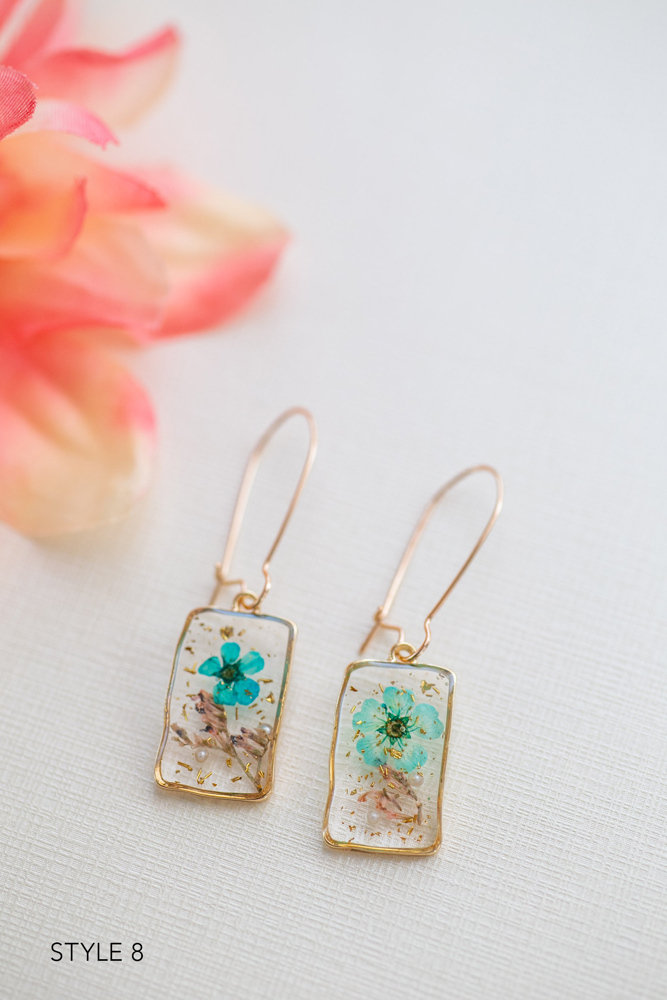 Pressed Flower Earrings