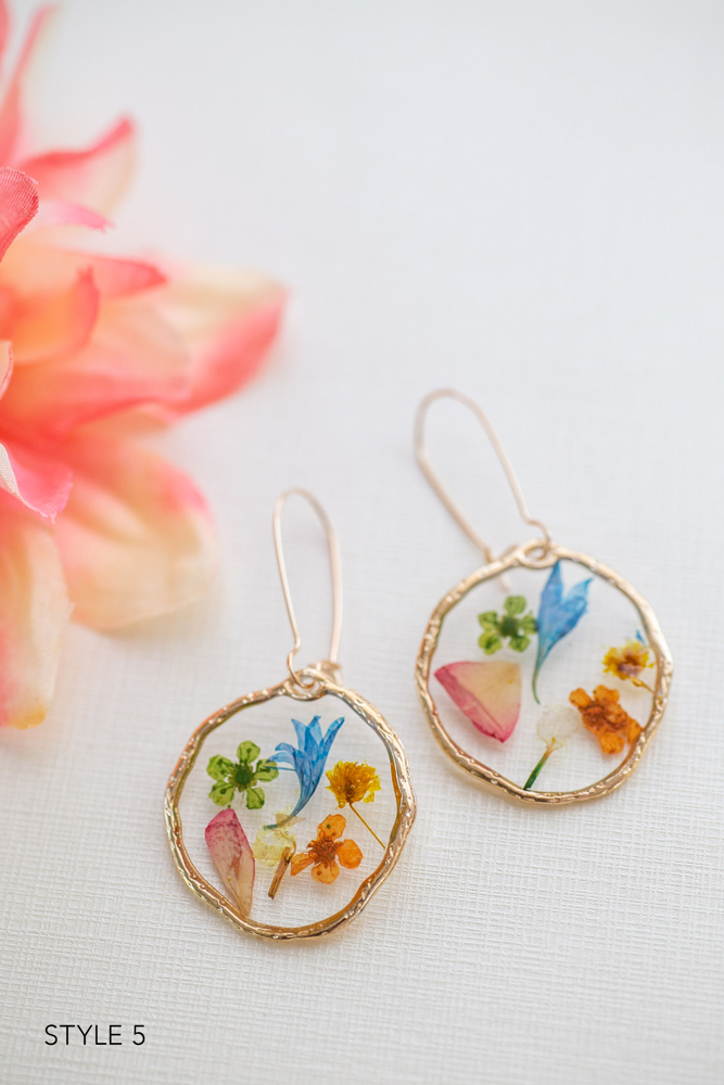 Pressed Flower Earrings