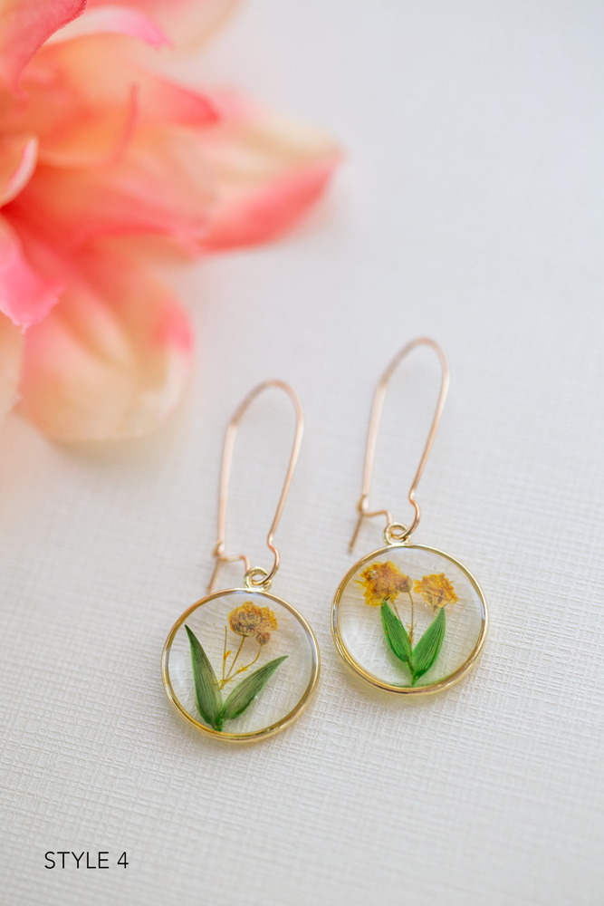 Pressed Flower Earrings