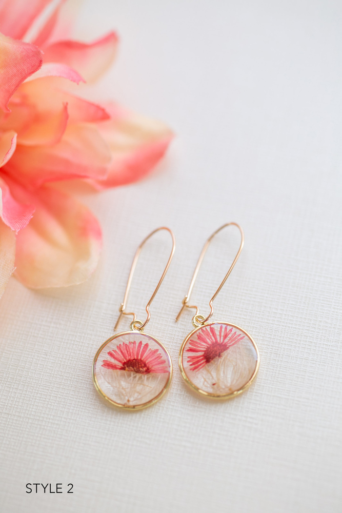 Pressed Flower Earrings