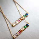  Colorful Rainbow CZ Rhinestone Necklace