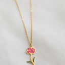 January Colorful Birth Flower Necklace