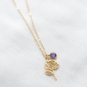 June Dainty Birthstone & Birth Flower Necklaces