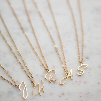 Cursive Initial Letter Necklace