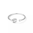 D Silver Initial Letter Ring