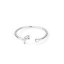 F Silver Initial Letter Ring