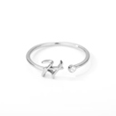 H Silver Initial Letter Ring