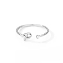 P Silver Initial Letter Ring