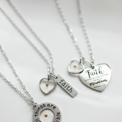 Mustard Seed Faith Necklaces