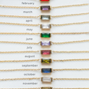 January Baguette Birthstone Necklace