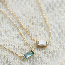  Baguette Birthstone Necklace