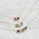  Dainty Birthstone Charm Necklace