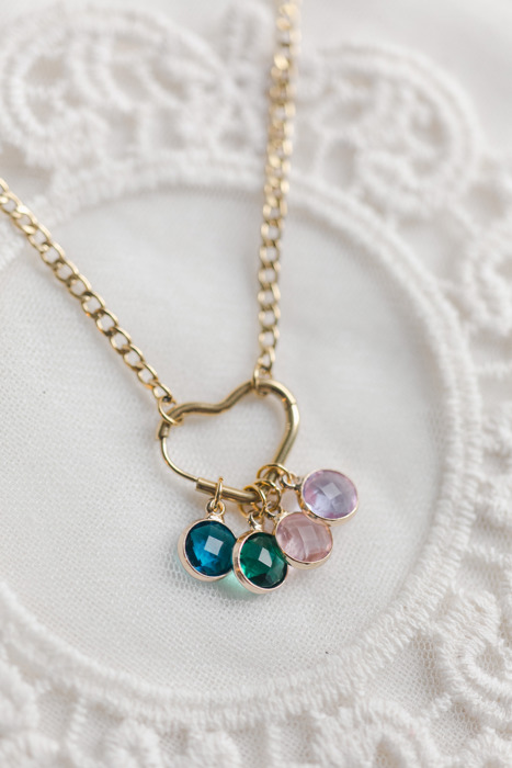 Personalized Birthstone Charm Necklace