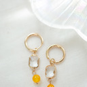 Yellow Summer Beaded Hoop Earring Collection