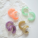 Pretty Pastel Resin Hoop Earrings