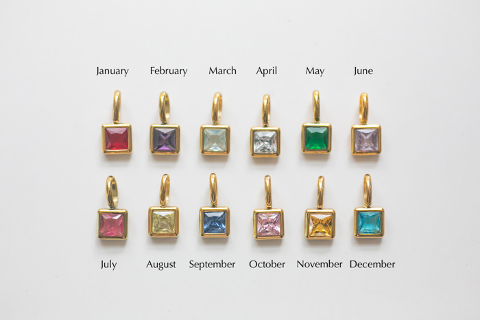 Personalized Birthstone Charm Necklace