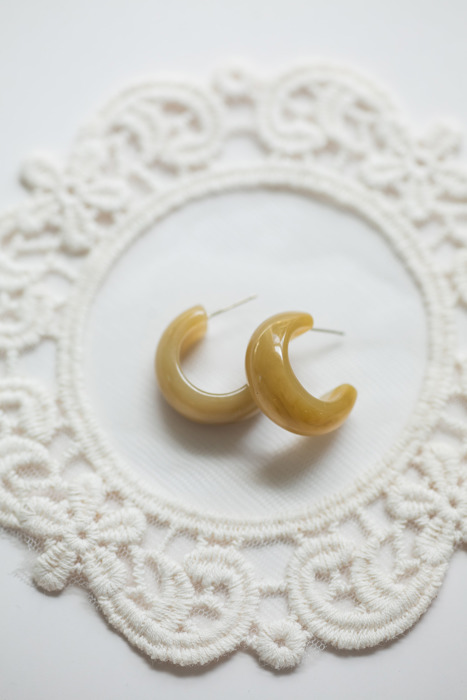 Pretty Pastel Resin Hoop Earrings