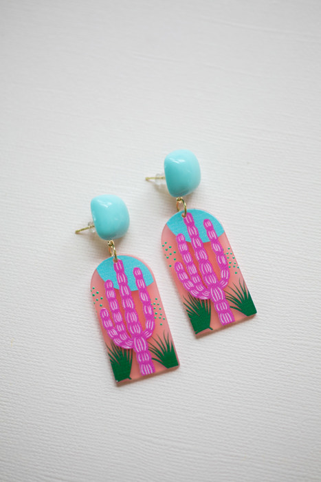 Colorful Boho Tropical Summer Earrings