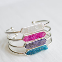  Natural Druzy Stone Bangle Bracelet