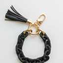 Black Chain Link Wristlet Keychain