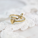 A Dainty Initial Letter Ring | Initial Heart Ring