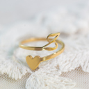 Z Dainty Initial Letter Ring | Initial Heart Ring