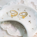 Q Dainty Initial Letter Ring | Initial Heart Ring