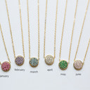 January Pave Birthstone Necklace