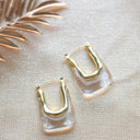 Clear Abstract Hoop Earrings