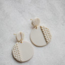 Style 1 Knit Patterned Clay Earrings