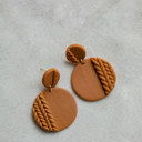 Style 3 Knit Patterned Clay Earrings