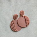 Style 2 Knit Patterned Clay Earrings