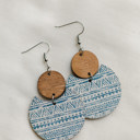 Style 1 Wooden Patterned Earrings