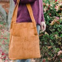  Double Pocket Corduroy Tote Bag