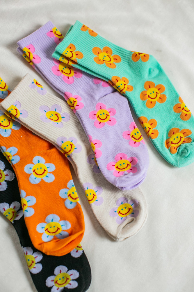 Colorful Smiley Socks