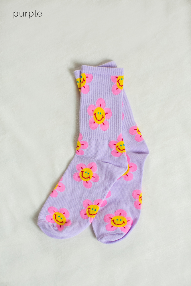 Colorful Smiley Socks