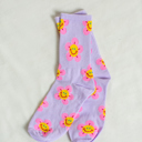 Purple Colorful Smiley Socks